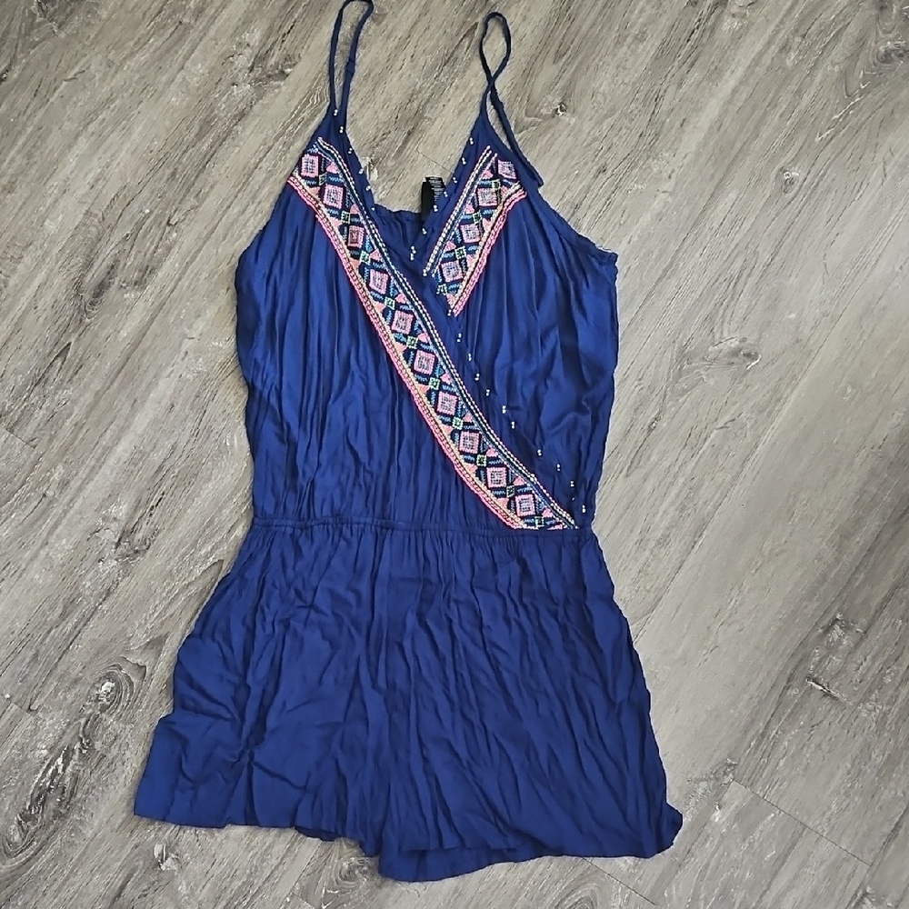 Fun & Flirt Blue and Pink Jumpsuit